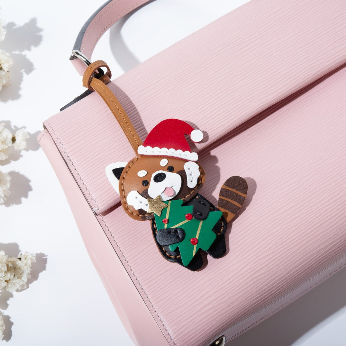 Panda Christmas Tree Handbag Charms Handcrafted